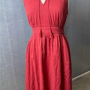 Elegant Red Sleeveless Dress